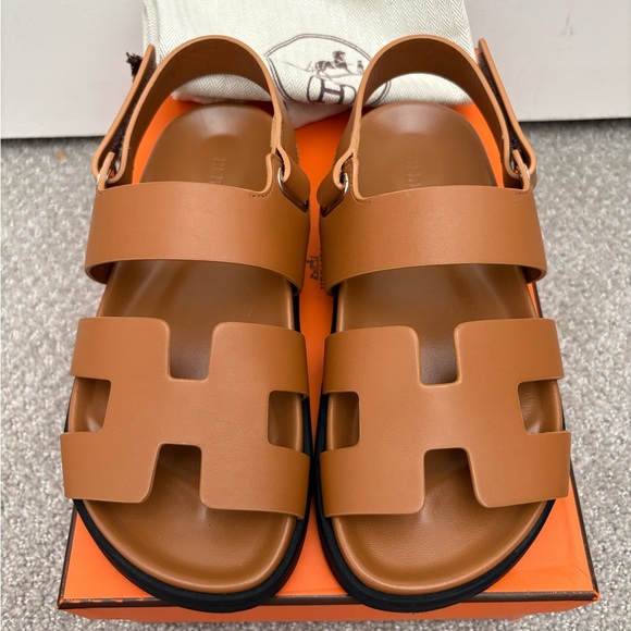 Hermes Shoes - Authentic Hermes takara chypre gold Sandals 36